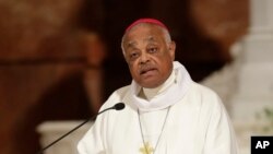 FILE - Archbishop Wilton D. Gregory speaks during a Mass to repent clergy sexual abuse and to pray for molestation victims, June 14, 2017, in Indianapolis. Pope Francis on Thursday named Atlanta Archbishop Wilton Gregory as the new archbishop of Washington D.C.