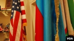 US Azerbaijani flag at USACC