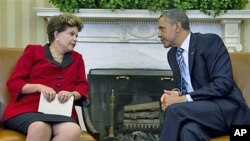 Os presidentes Barack Obama e Dilma Rousseff na Casa Branca