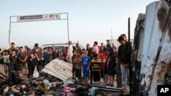 Руйнування після удару сил Ізраїлю в Рафаху, Смуга Гази, 27 травня 2024 року