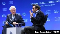 Founder and CEO of Chobani and the Tent Foundation Hamdi Ulukaya speaks at Clinton Global Initiative