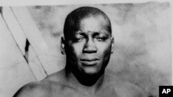 An undated photo of Jack Johnson, born in Galveston,Texas, who became the first black to win the heavyweight boxing title. He had approximately 113 bouts, losing only six. 