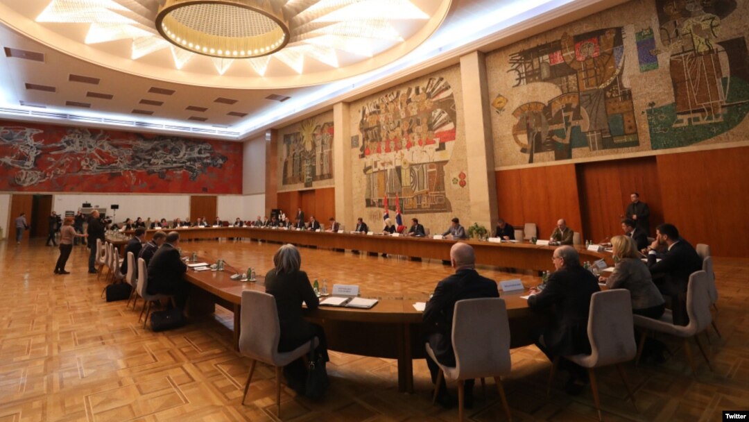 Sednica Kriznog štaba Vlade Srbije za borbu protiv epidemije koronavirusa, u Beogradu, 18. marta 2020. (Foto: Tviter nalog Vlade Srbije)