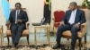 Joseph Kabila président de la RDC, à gauche et son homologue Joao Manuel Gonçalves Lourenço de l’Angola, à Kinshasa, RDC, 14 février 2018. (Twitter/RDC présidence)