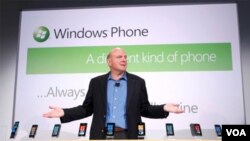 El presidente de Microsoft, Steve Ballmer, anunció 9 terminales distintos para la campaña inicial del nuevo Windows Phone 7.