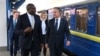 Sekretari i jashtëm britanik David Lammy dhe Sekretari i Shtetit Anthony Blinken arrijnë me tren në Kiev 11 shtator 2024