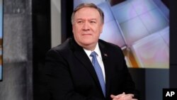 ABŞ dövlət katibi Mayk Pompeo Fox tele kanalına müsahibə verir, 5 may, 2019.