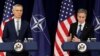 NATO Secretary-General Jens Stoltenberg and U.S. Secretary of State Antony Blinken hold a press conference in Washington.