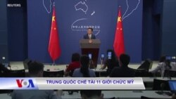 Trung Quốc chế tài 11 giới chức Mỹ 
