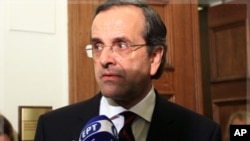 លោក​Antonis Samaras មេដឹកនាំ​អភិរក្ស​និយម​ដែល​ជា​ពួក​ប្រឆាំង​​នៅ​ប្រទេស​ហ្គ្រិក។