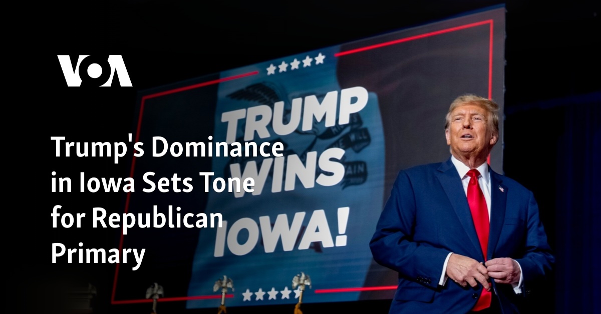 De dominantie van Trump in Iowa zet de toon voor de Republikeinse voorverkiezingen