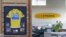 An autographed cycling jersey hangs in the offices of Livestrong, Lance Armstrong's cancer-fighting charity, October 17, 2012, in Austin, Texas. 