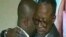 Le gouverneur de la province du Kongo central Atou Matubuana Nkuluki et son adjoint Justin Luemba Makoso à Matadi, au Kongo central, RDC, 26 août 2019.