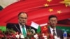 FILE - Ahsan Iqbal, left, Pakistan's minister of planning and development, and Yao Jing, Chinese ambassador to Pakistan, attend the launch of a CPEC long-term cooperation plan in Islamabad, Dec. 18, 2017. The Afghan Taliban have secured an agreement to extend CPEC to Afghanistan.