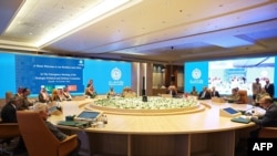تصویری از نشست روز دوشنبه وزیران خارجه و دفاع عضو پیمان مکه در ریاض