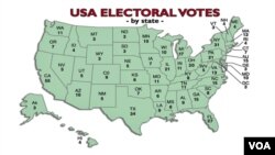 Setiap negara bagian mempunyai sejumlah electoral votes atau anggota dewan pemilih, di mana di seluruh AS ada 538 suara dewan pemilih.
