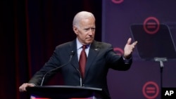 Democratic presidential candidate and former Vice President Joe Biden speaks during the National Urban League Conference, July 25, 2019, in Indianapolis.