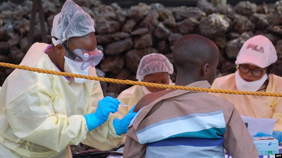 Umwana w'umuhungu ariko arahabwa urucanco rwa Ebola i Goma kw'itariki ya 07/08/2019.