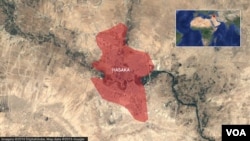 Map of Hasaka, Syria