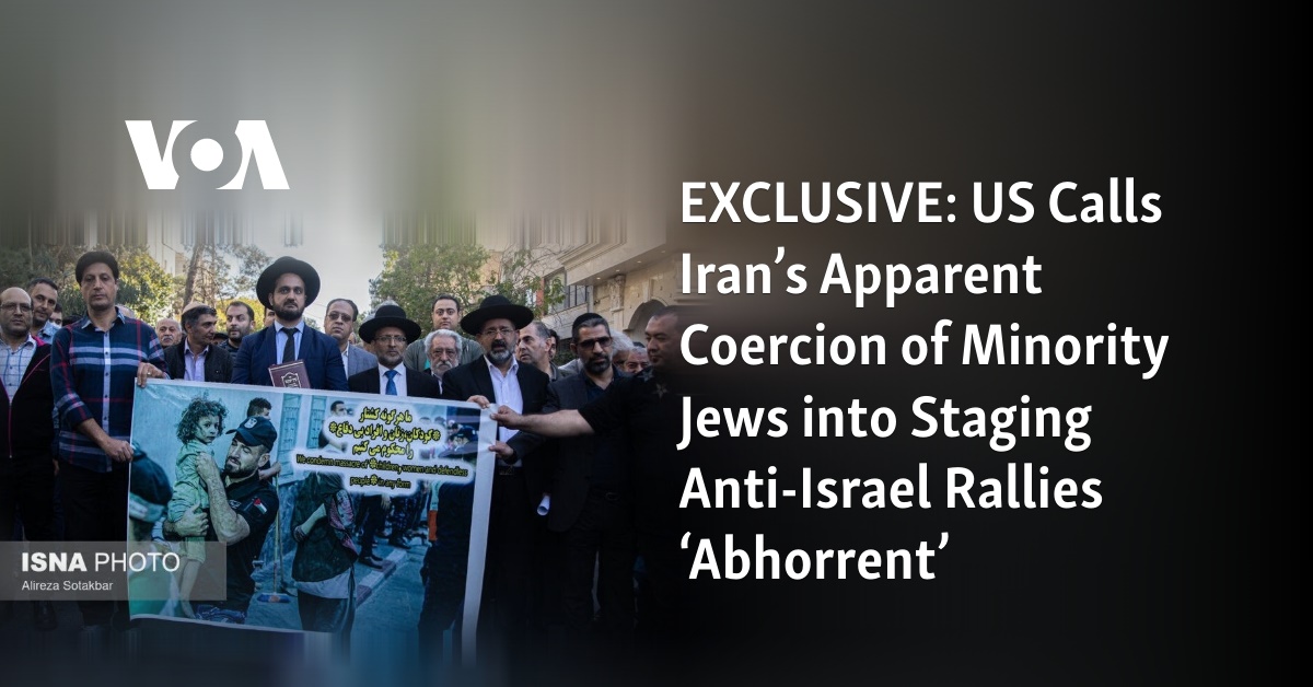 EXCLUSIVE: US Calls Iran’s Apparent Coercion of Minority Jews into Staging Anti-Israel Rallies ‘Abhorrent’