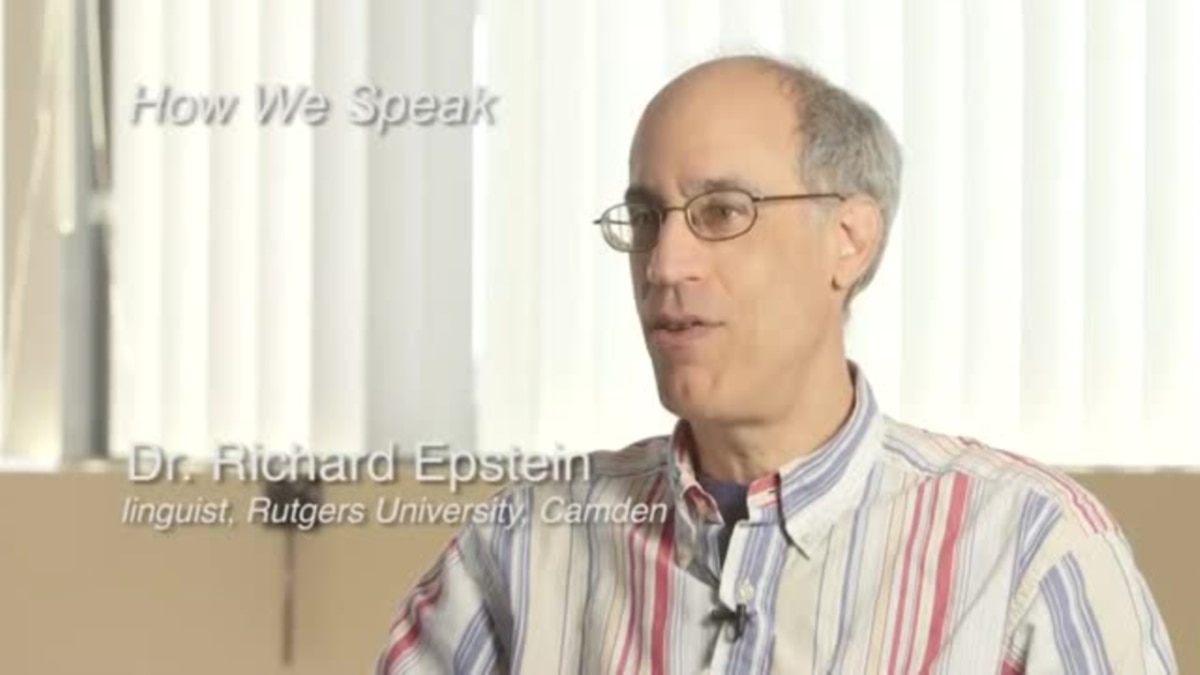 How We Speak - extended interview with Dr. Richard Epstein