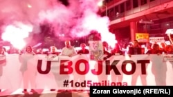 Srbija - 44. protest u Beogradu. 5. oktobar 2019, (Foto: RFE)