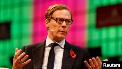 Aliyekuwa afisa mkuu mtendaji wa Cambridge Analytica, Alexander Nix, ambaye alisimamishwa kazi tarejhe 20 mwezi Mach, 2018 kufuatia kashfa iliyoikumba kampuni hiyo.