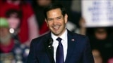 Senator Marco Rubio berbicara dalam acara kampanye Donald Trump di Allentown, Pennsylvania, pada 29 Oktober 2024. (Foto: AP/Matt Rourke)