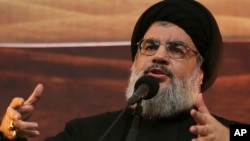 Hassan Nasrallah, pemimpin kelompok militan Hizbullah-Lebanon (foto: dok).