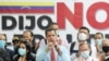 El presidente encargado de Venezuela, Juan Guaidó, en una rueda de prensa el 7 de diciembre de 2020.