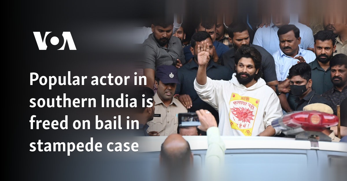 Popular actor in southern India is freed on bail in stampede case