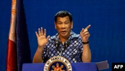 Le président des Philippines, Rodrigo Duterte, à Manille le 11 mai 2019.