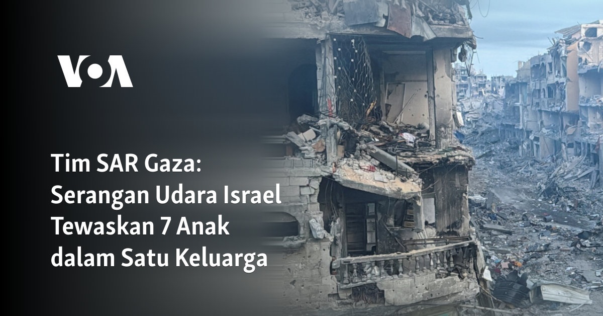 Serangan Udara Israel Tewaskan 7 Anak dalam Satu Keluarga