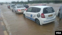 Heavy rains in Gaborone, Botswana