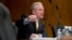 Sen. Chris Van Hollen, D-Maryland, questions EPA Administrator Scott Pruitt as he testifies before a Senate Appropriations subcommittee on Capitol Hill, May 16, 2018. 