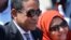 FILE - Maldives President Abdulla Yameen Abdul Gayoom, accompanied by his wife, Fathimath Ibrahim, arrives in Colombo, Sri Lanka, July 22, 2015.
