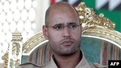 Le fils de l'ancien leader libyen, Saif al-Islam Kadhafi, lors d'une cérémonie à Ghiryan, le 18 août 2007.