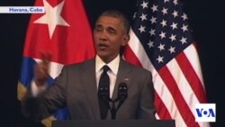 Obama Notes Progress in US Democracy During Cuban Speech