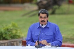Nicolás Maduro habla durante un evento con los jóvenes del Partido Socialista Unido de Venezuela en Caracas.