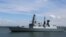 英国皇家海军45型“捍卫者号”驱逐舰抵达乌克兰的黑海港口敖德萨。(2021年6月18日)
