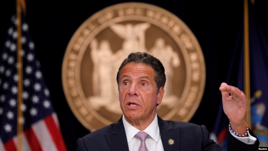 FILE - New York Governor Andrew Cuomo speaks in Manhattan in New York City, New York, July 13, 2020.
