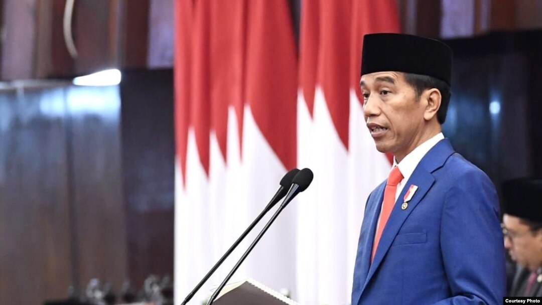 Presiden Joko Widodo sampaikan pidato pada rapat paripurna pembukaan persidangan I DPR RI Tahun 2019-2020, di Gedung DPR/MPR RI, Senayan, Jakarta, 16 Agustus 2019. (Foto: Biro Pers)