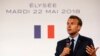 French president Emmanuel Macron speaks during the presentation of the French government's battle plan for the country's most deprived areas, May 22, 2018, at the Elysee Palace in Paris.
