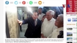 Philippines trưng bày bản đồ phản đối tuyên bố chủ quyền của Trung Quốc