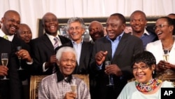 To celebrate the 20th anniversary of the release from prison of Nelson Mandela, former members of the national reception committee were brought in together in Johannesburg, 04 Feb 2010, by Winnie and Zindzi to reminisce about the event of 11 February 1990