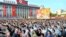金日成广场举行大规模群众集会，支持最近朝鲜政府发表的声明 (朝中社2017年8月9日图片)