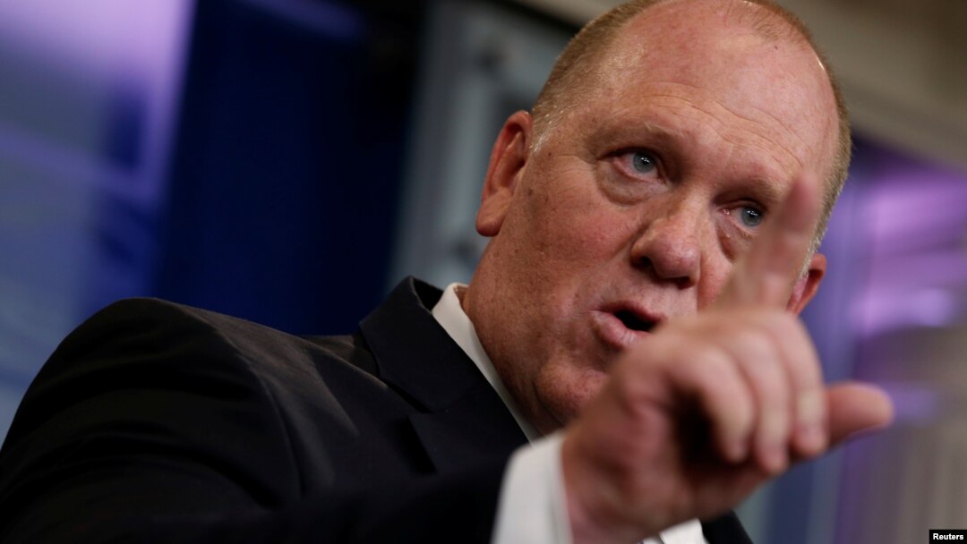 U.S. Immigration and Customs Enforcement acting director Thomas Homan addresses the daily briefing at the White House in Washington, July 27, 2017. 