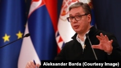 ARHIVA - Predsednik Srbije Aleksandar Vučić drži konferenciju za medije (Foto: FoNet/Aleksandar Barda)