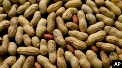 FILE - Peanuts are on display in New York, 