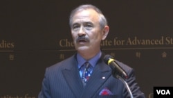 해리 해리스 주한 미국대사가 14일 서울에서 열린 '최종현학술원 출범 기념 미-중-한 컨퍼런스'에서 기조연설을 하고 있다. 